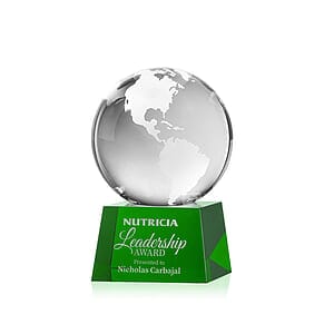 Globe Award on Robson Base - Green