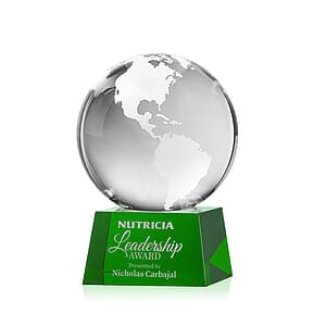 Globe Award on Robson Base - Green