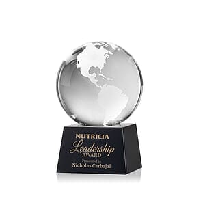 Globe Award on Robson Base - Black