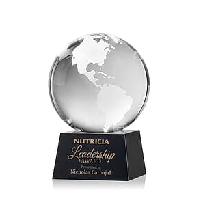 Globe Award on Robson Base - Black