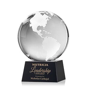 Globe Award on Robson Base - Black