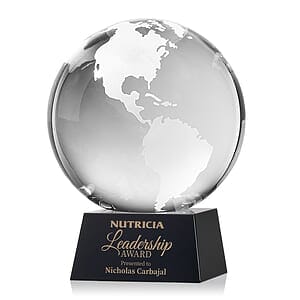 Globe Award on Robson Base - Black