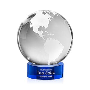 Globe Award on Stanrich Base - Blue