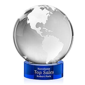 Globe Award on Stanrich Base - Blue