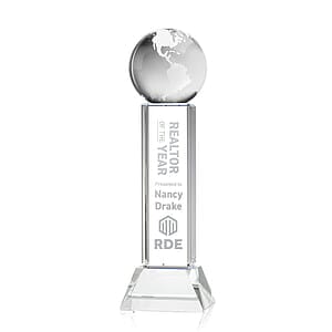 Globe Award on Stowe Base - Clear