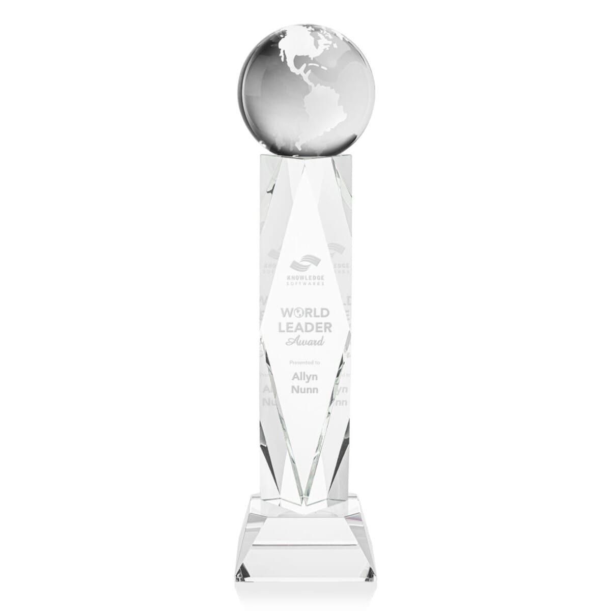 Globe Award on Toscana Base - Clear