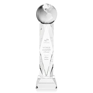 Globe Award on Toscana Base - Clear