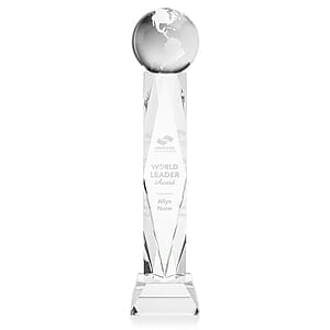 Globe Award on Toscana Base - Clear