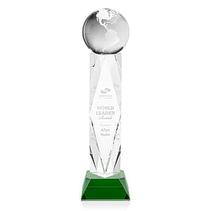 Globe Award on Toscana Base - Green