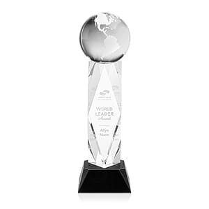 Globe Award on Toscana Base - Black