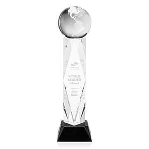 Globe Award on Toscana Base - Black