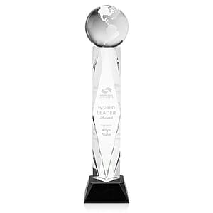 Globe Award on Toscana Base - Black
