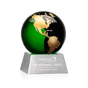 Ryegate Globe Award - Green/Gold