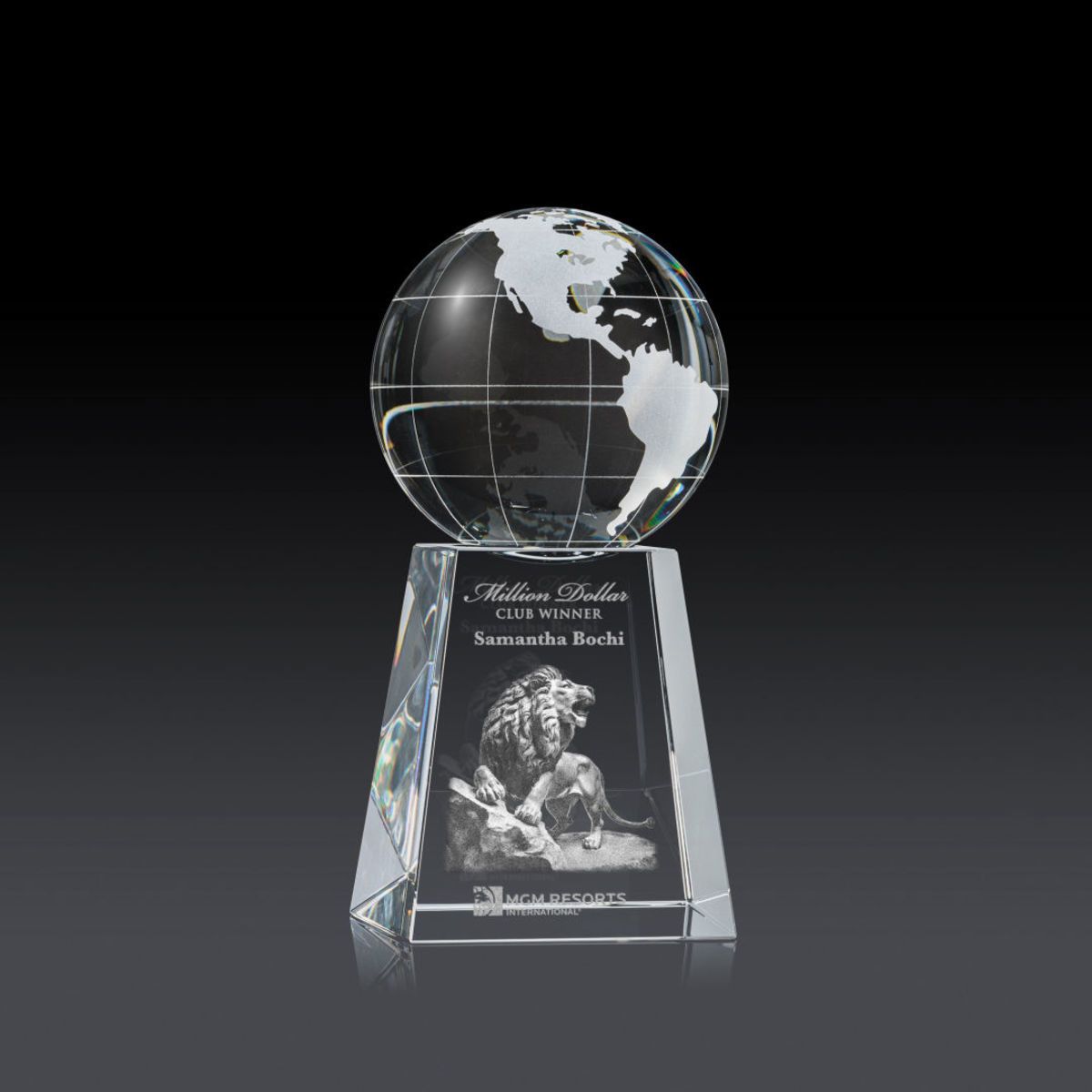 Globe on Tall Base 3D