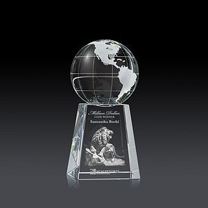 Globe on Tall Base 3D