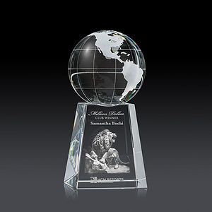 Globe on Tall Base 3D