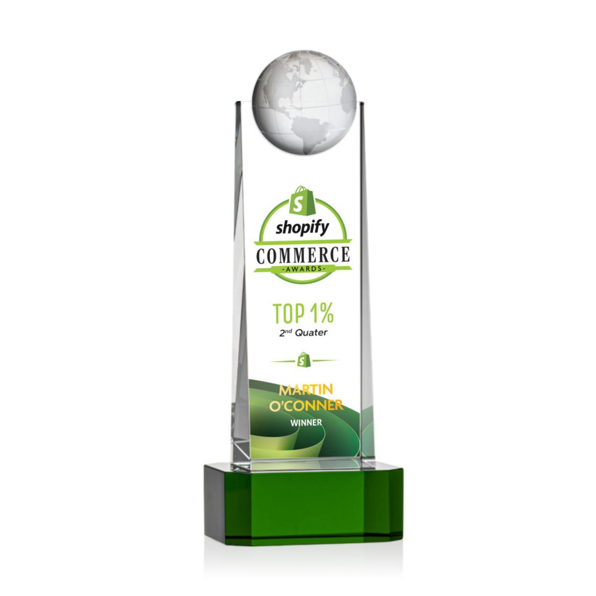 Sherbourne Globe VividPrint™ Award - Green