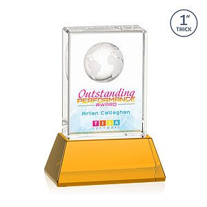 Ambassador VividPrint™ Award on Base - Amber