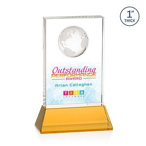 Ambassador VividPrint™ Award on Base - Amber