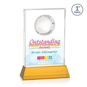 Ambassador VividPrint™ Award on Base - Amber