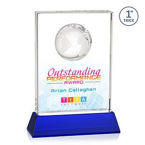 Ambassador VividPrint™ Award on Base - Blue