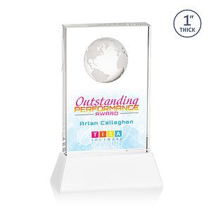 Ambassador VividPrint™ Award on Base - White