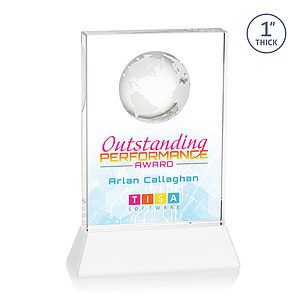 Ambassador VividPrint™ Award on Base - White