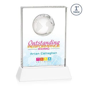 Ambassador VividPrint™ Award on Base - White