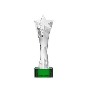 Arlington Star Award on Paragon Base - Green