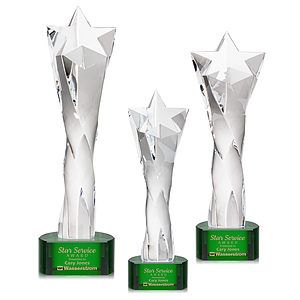 Arlington Star Award on Paragon Base - Green