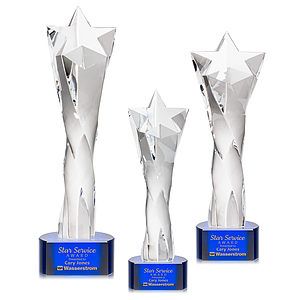 Arlington Star Award on Paragon Base - Blue