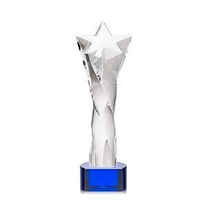 Arlington Star Award on Paragon Base - Blue