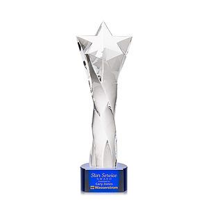 Arlington Star Award on Paragon Base - Blue