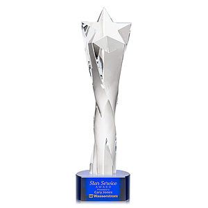Arlington Star Award on Paragon Base - Blue