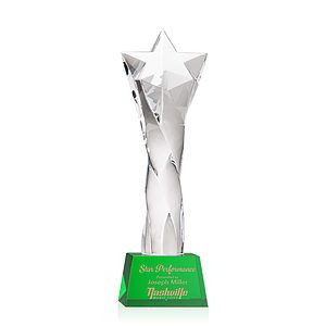 Arlington Star Award on Robson Base - Green