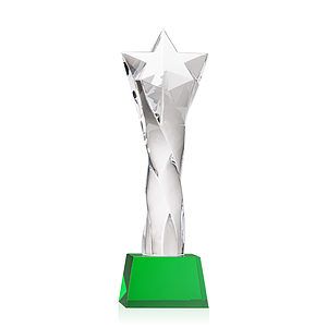 Arlington Star Award on Robson Base - Green