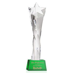 Arlington Star Award on Robson Base - Green