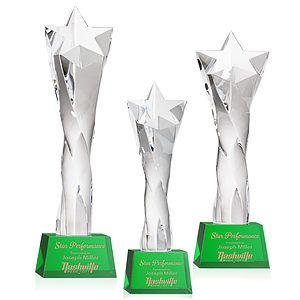 Arlington Star Award on Robson Base - Green