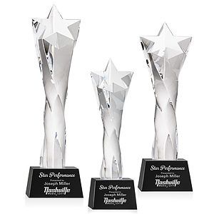 Arlington Star Award on Robson Base - Black