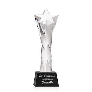 Arlington Star Award on Robson Base - Black