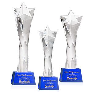 Arlington Star Award on Robson Base - Blue