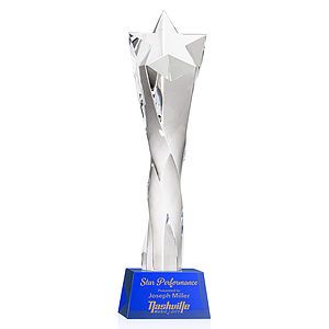 Arlington Star Award on Robson Base - Blue