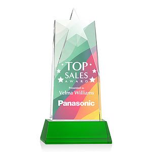 Millington Star VividPrint™ Award on Base - Green