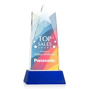Millington Star VividPrint™ Award on Base - Blue