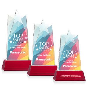 Millington Star VividPrint™ Award on Base - Red
