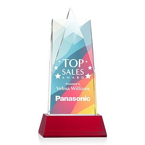 Millington Star VividPrint™ Award on Base - Red