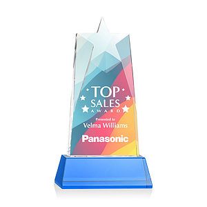Millington Star VividPrint™ Award on Base - Sky Blue