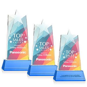 Millington Star VividPrint™ Award on Base - Sky Blue