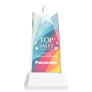 Millington Star VividPrint™ Award on Base - White