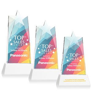 Millington Star VividPrint™ Award on Base - White